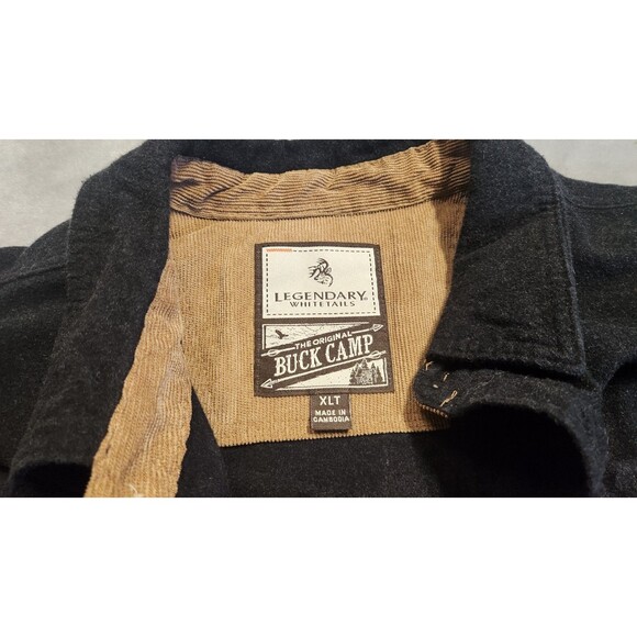 Legendary Whitetails Men's Size XLT Extra Large Tall Black Lined Shirt - Picture 3 of 10